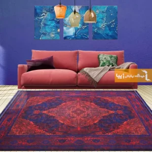 فرش سرمه ای طرح لاجورد1