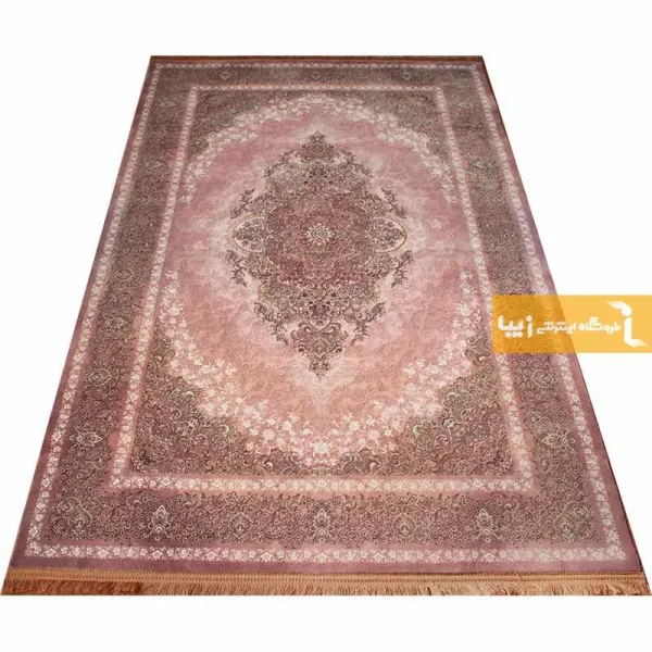 فرش صورتی طرح مورگانیت4