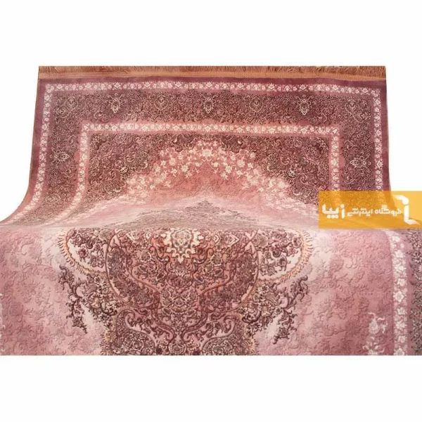 فرش صورتی طرح مورگانیت8