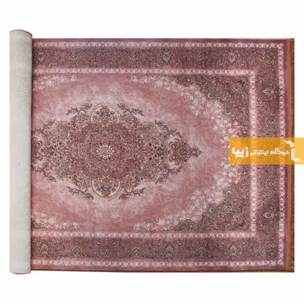 فرش صورتی طرح مورگانیت5