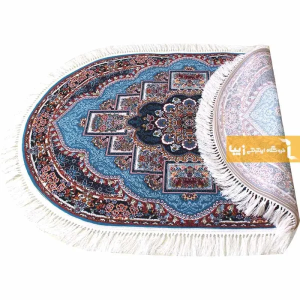 فرش بیضی آبی طرح ناردون8