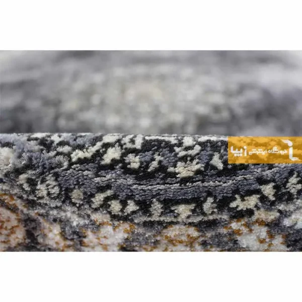 فرش بیضی ذغالی طرح شاهسوند8