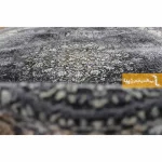 فرش بیضی ذغالی طرح شاهسوند7