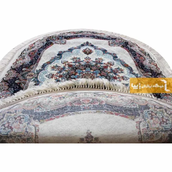 فرش بیضی کرم طرح نیلا9