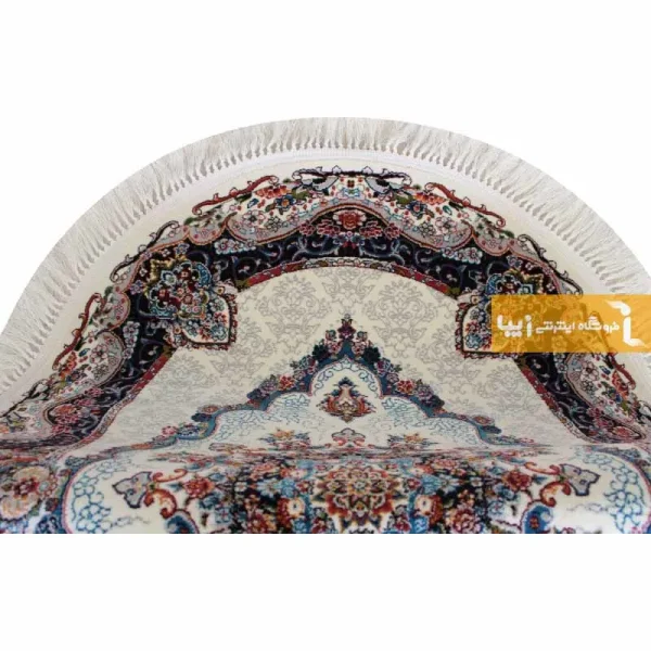 فرش بیضی کرم طرح نیلا8