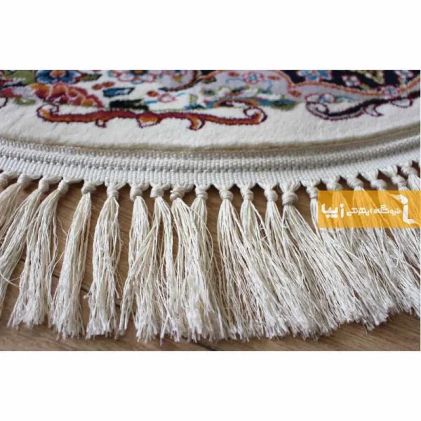 فرش بیضی کرم طرح نیلا6