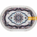 فرش بیضی کرم طرح نیلا4