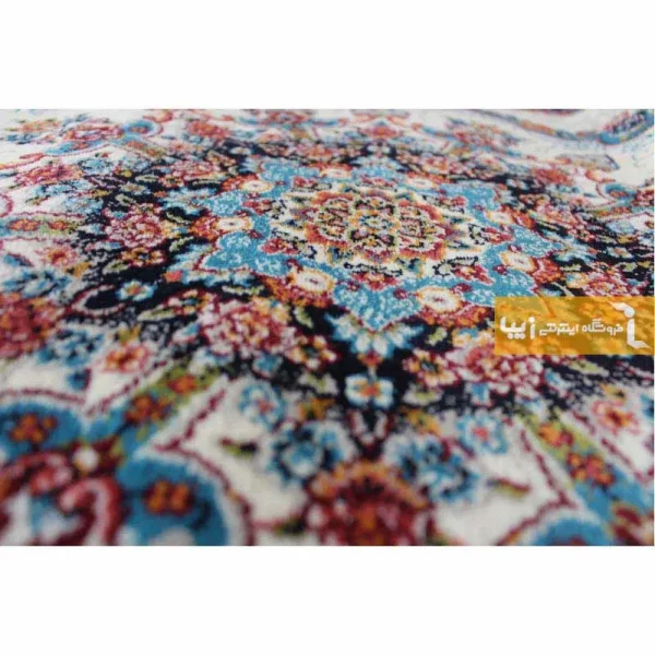 فرش بیضی کرم طرح نیلا2