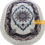 فرش بیضی کرم طرح نیلا13