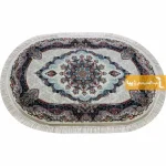 فرش بیضی کرم طرح نیلا10