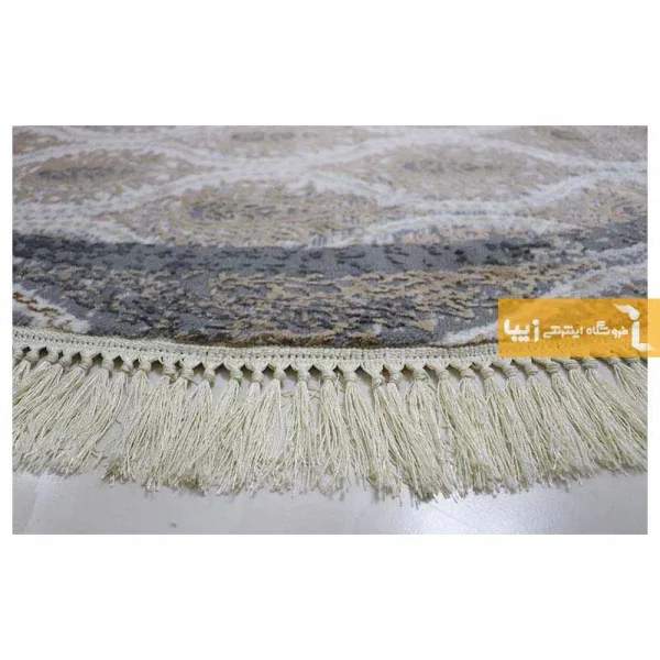 فرش بیضی کرم طرح گندم7