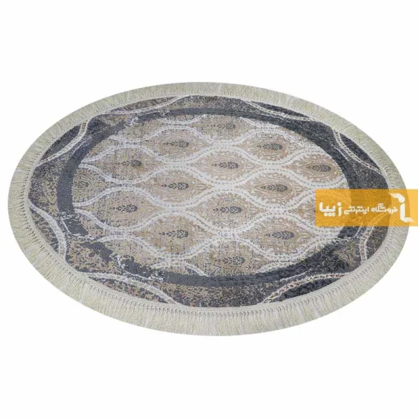 فرش بیضی کرم طرح گندم12