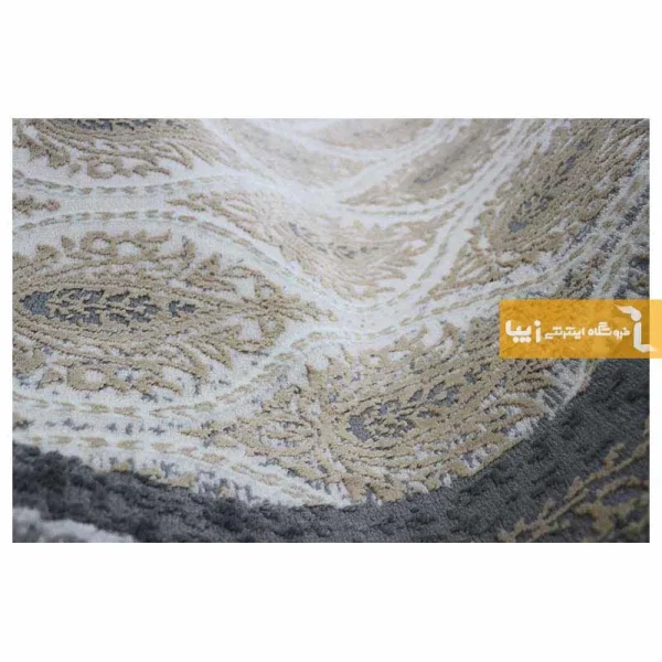 فرش بیضی کرم طرح گندم8