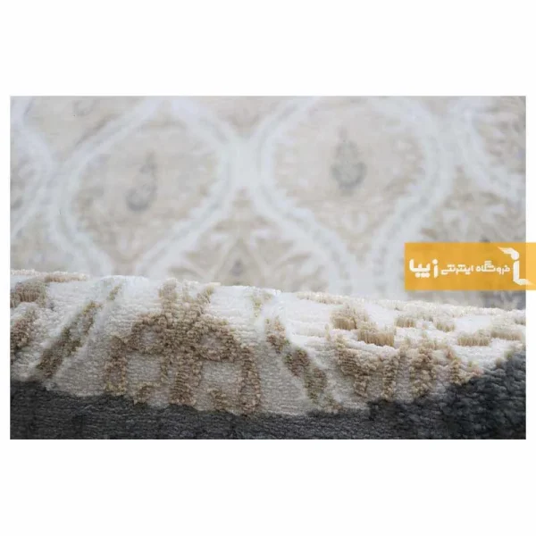 فرش بیضی کرم طرح گندم4