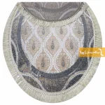 فرش بیضی کرم طرح گندم3