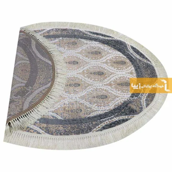 فرش بیضی کرم طرح گندم14