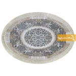فرش بیضی کرم طرح گلشن11