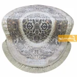 فرش بیضی کرم طرح گلشن9