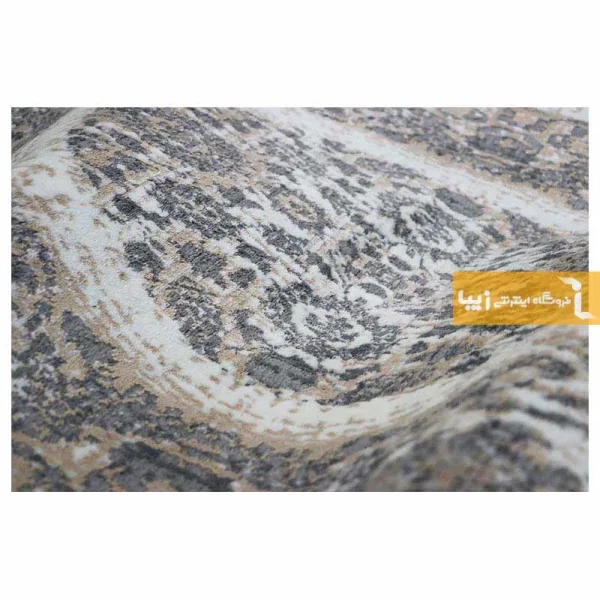 فرش بیضی کرم طرح گلشن2