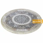 فرش بیضی کرم طرح گلشن14