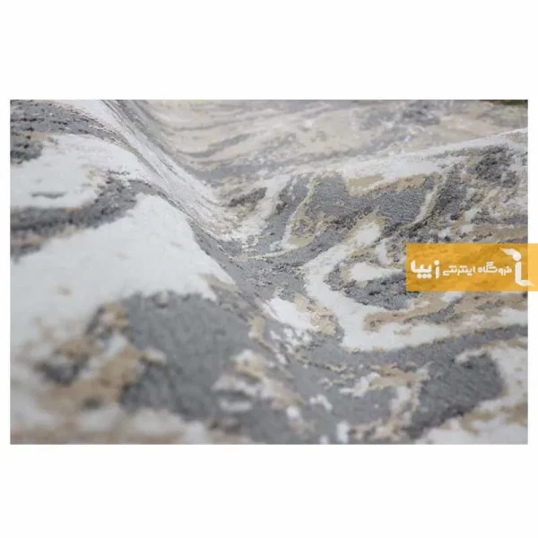 فرش بیضی کرم طرح کویر14