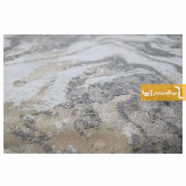 فرش بیضی کرم طرح کویر12