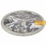 فرش بیضی کرم طرح کویر11