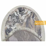 فرش بیضی کرم طرح کویر8