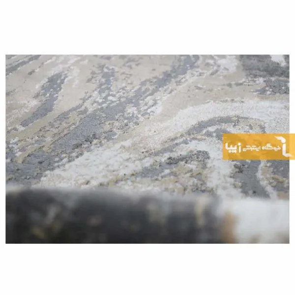 فرش بیضی کرم طرح کویر6