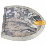 فرش بیضی کرم طرح کویر5