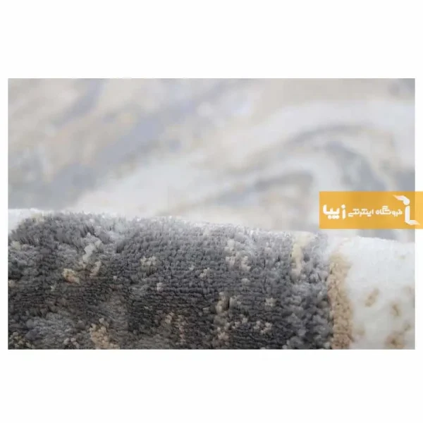 فرش بیضی کرم طرح کویر4