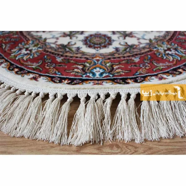 فرش بیضی کرم طرح صبا5