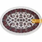 فرش بیضی کرم طرح صبا2