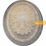 فرش بیضی کرم طرح شاهکار7
