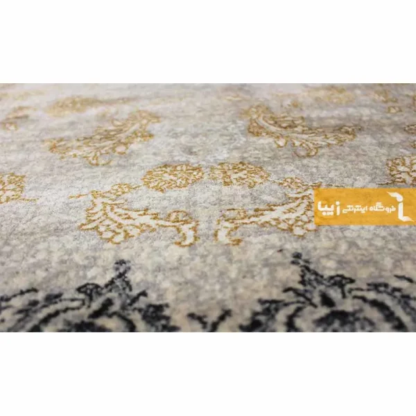 فرش بیضی کرم طرح شاهکار3
