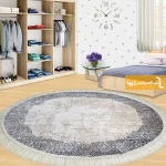 فرش بیضی کرم طرح سورن1