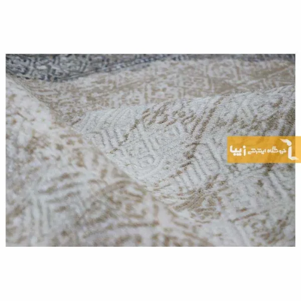 فرش بیضی کرم طرح سورن12