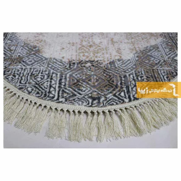 فرش بیضی کرم طرح سورن10
