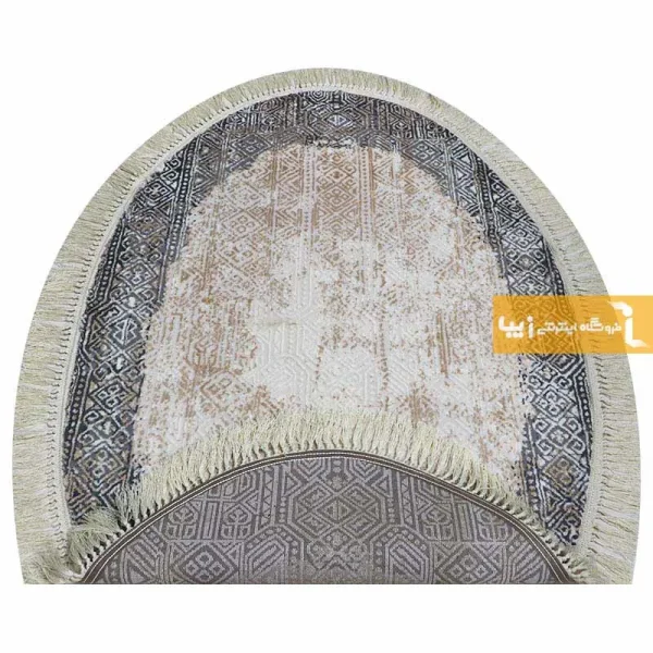 فرش بیضی کرم طرح سورن8