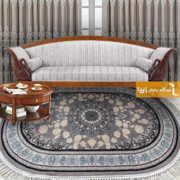 فرش بیضی فیلی طرح اصفهان1