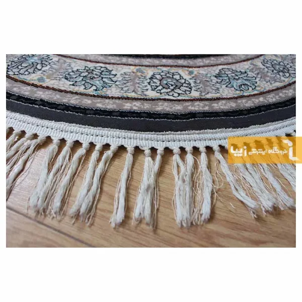 فرش بیضی دودی طرح اصفهان3