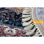 فرش بیضی سرمه ای طرح هیوا4