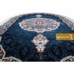 فرش بیضی سرمه ای طرح هالیدی12