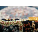 فرش بیضی سرمه ای طرح هالیدی7