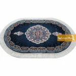 فرش بیضی سرمه ای طرح هالیدی6