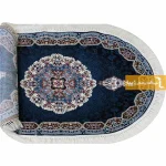 فرش بیضی سرمه ای طرح هالیدی5