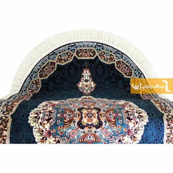 carpet oval navyblue Holliday (7) فرش بیضی سرمه ای طرح هالیدی3
