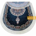 فرش بیضی سرمه ای طرح هالیدی2