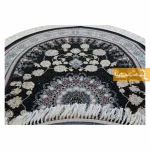 فرش بیضی سرمه ای طرح اصفهان10