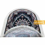 فرش بیضی سرمه ای طرح نیلا8